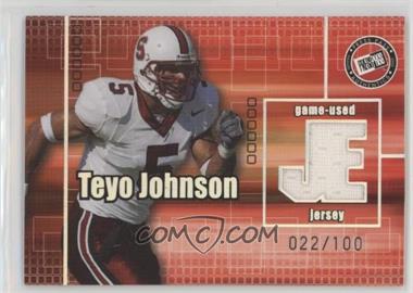 2003 Press Pass JE - Game-Used Jerseys - Holofoil #JC/TJ - Teyo Johnson /100