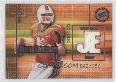 2003 Press Pass JE - Game-Used Jerseys - Silver #JC/KD - Ken Dorsey /250