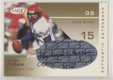 2003 SAGE - Autographs - Gold #A41 - Seneca Wallace /160 [EX to NM]