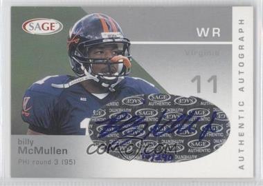 2003 SAGE - Autographs - Silver #A30 - Billy McMullen /290