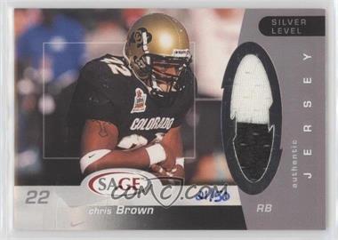 2003 SAGE - Jersey - Silver Level #SJ-4 - Chris Brown /50