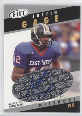 2003 SAGE Hit - Autographs - Silver #A12 - Justin Gage