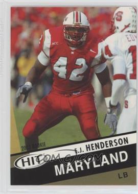 2003 SAGE Hit - [Base] #42 - E.J. Henderson