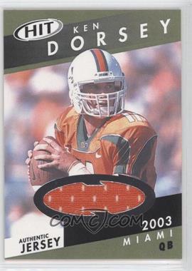 2003 SAGE Hit - Jerseys #HJ3 - Ken Dorsey