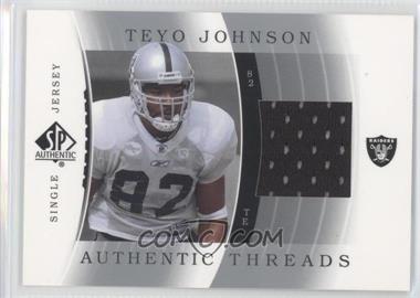 2003 SP Authentic - Authentic Threads Single Jersey #JC-TJ - Teyo Johnson