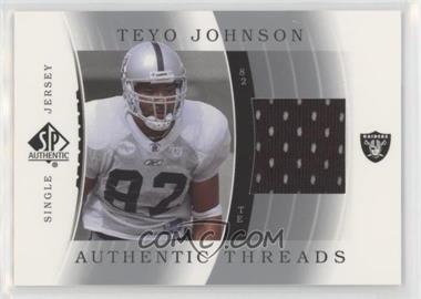 2003 SP Authentic - Authentic Threads Single Jersey #JC-TJ - Teyo Johnson