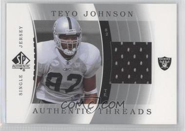 2003 SP Authentic - Authentic Threads Single Jersey #JC-TJ - Teyo Johnson