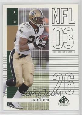 2003 SP Game Used Edition - [Base] #30 - Deuce McAllister