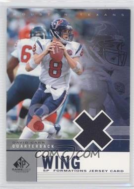 2003 SP Game Used Edition - SP Formations Jersey - Wing #F1-DC - David Carr