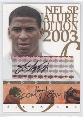 2003 SP Signature Edition - Signature - Black Ink #LS - Lee Suggs