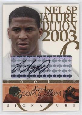 2003 SP Signature Edition - Signature - Black Ink #LS - Lee Suggs