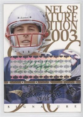 2003 SP Signature Edition - Signature - Green Ink #KK - Kliff Kingsbury /50