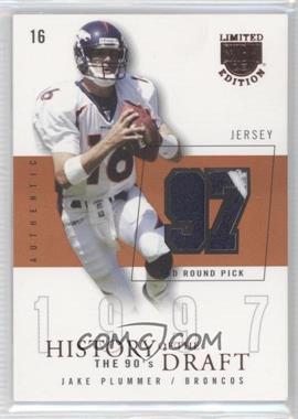2003 Skybox L.E. - History of the Draft Jerseys #HD-JP - Jake Plummer /97