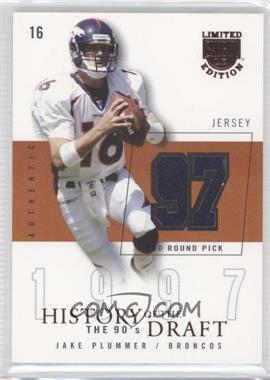 2003 Skybox L.E. - History of the Draft Jerseys #HD-JP - Jake Plummer /97