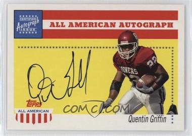 2003 Topps All American - All American Autographs #AA-QG - Quentin Griffin