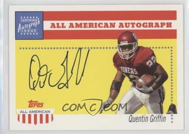 2003 Topps All American - All American Autographs #AA-QG - Quentin Griffin