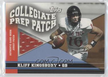 2003 Topps Draft Picks & Prospects - Collegiate Prep Patch #CP-KK - Kliff Kingsbury /75