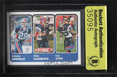 2003 Topps Total - [Base] #334 - Antoine Winfield, Nate Clements, Coy Wire [BAS Authentic]