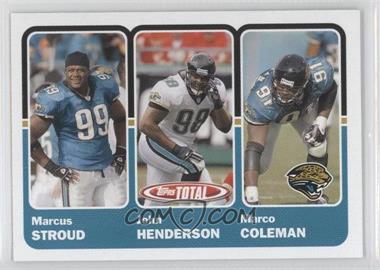 2003 Topps Total - [Base] #345 - Marcus Stroud, John Henderson, Marco Coleman