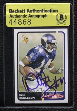 2003 Topps Total - [Base] #481 - Nate Burleson [BAS Authentic]