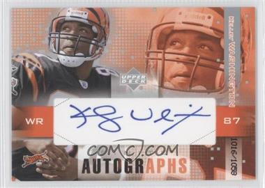 2003 Upper Deck Finite - Autographs #FA-KW - Kelley Washington /1058