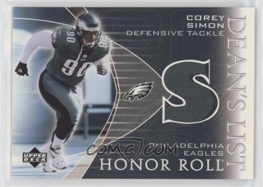 2003 Upper Deck Honor Roll - Dean's List Jerseys #DL-SI - Corey Simon