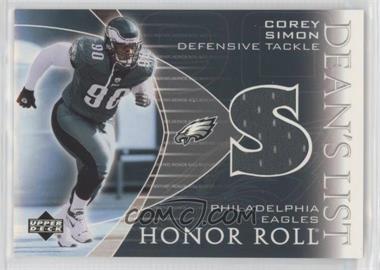 2003 Upper Deck Honor Roll - Dean's List Jerseys #DL-SI - Corey Simon