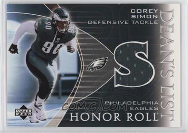 2003 Upper Deck Honor Roll - Dean's List Jerseys #DL-SI - Corey Simon