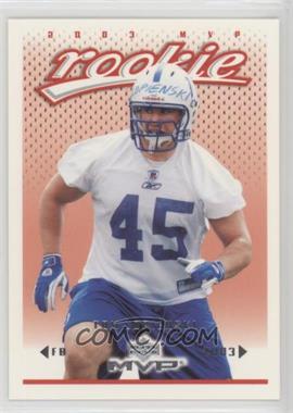 2003 Upper Deck MVP - [Base] #348 - Tom Lopienski