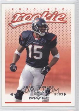 2003 Upper Deck MVP - [Base] #373 - Andre Johnson