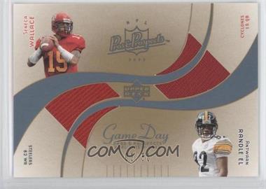 2003 Upper Deck Pros & Prospects - Game Day Jerseys Dual - Gold #DJC-WR - Antwaan Randle El, Seneca Wallace /50