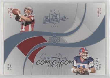 2003 Upper Deck Pros & Prospects - Game Day Jerseys Dual #DJC-GB - Drew Bledsoe, Jason Gesser /350