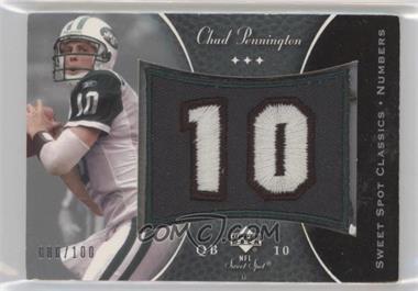 2003 Upper Deck Sweet Spot - Classics Embroidered Patch - Jersey Number #P-CP - Chad Pennington /100 [EX to NM]