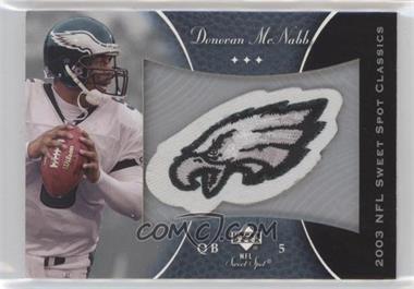 2003 Upper Deck Sweet Spot - Classics Embroidered Patch - Team Logo #P-DM - Donovan McNabb