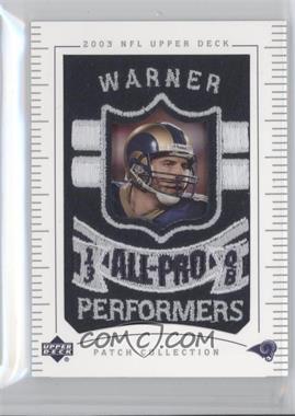 2003 Upper Deck UD Patch Collection - [Base] #151 - Kurt Warner