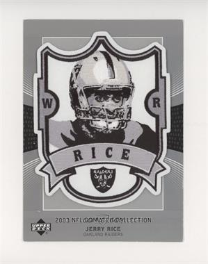 2003 Upper Deck UD Patch Collection - Jumbo Souvenir Patch #JR - Jerry Rice [EX to NM]