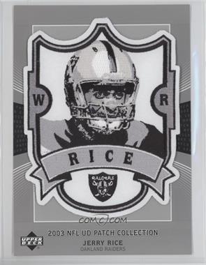 2003 Upper Deck UD Patch Collection - Jumbo Souvenir Patch #JR - Jerry Rice