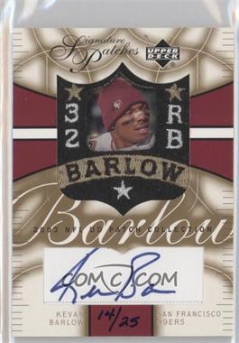 2003 Upper Deck UD Patch Collection - Signature Patches - Gold #SP-KB - Kevan Barlow /25