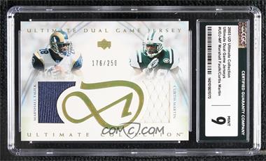 2003 Upper Deck Ultimate Collection - Ultimate Dual Game Jerseys #UDJ MF - Marshall Faulk, Curtis Martin /250 [CGC 9 Mint]