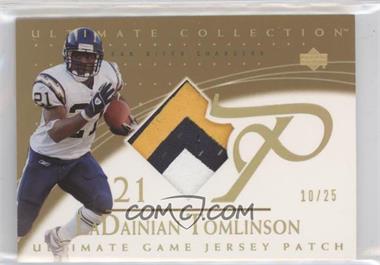 2003 Upper Deck Ultimate Collection - Ultimate Game Jersey - Gold Patch #GJP-LT - LaDainian Tomlinson /25
