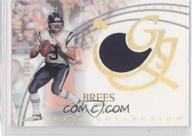 2003 Upper Deck Ultimate Collection - Ultimate Game Jersey - Gold #UJBR - Drew Brees /25