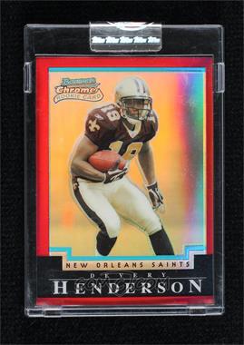 2004 Bowman Chrome - [Base] - Uncirculated Red Refractor #185 - Devery Henderson /210 [Uncirculated]