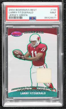 2004 Bowman's Best - [Base] - Green #110 - Larry Fitzgerald /499 [PSA 9 MINT]