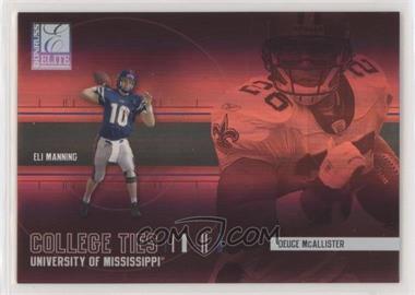 2004 Donruss Elite - College Ties #CT-1 - Eli Manning, Deuce McAllister /2000