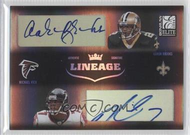 2004 Donruss Elite - Lineage - Autographs #L-1 - Aaron Brooks, Michael Vick /100