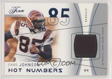 2004 Flair - Hot Numbers - Blue Materials [Memorabilia] #HN-CJ - Chad Johnson /200