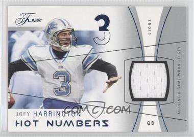 2004 Flair - Hot Numbers - Blue Materials [Memorabilia] #HN-JH - Joey Harrington /200