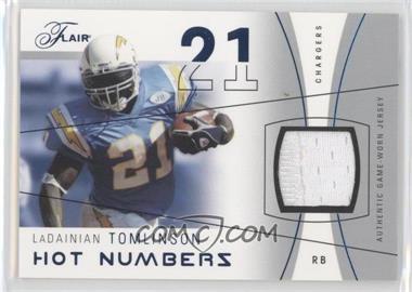 2004 Flair - Hot Numbers - Blue Materials #HN-LT - LaDainian Tomlinson /200