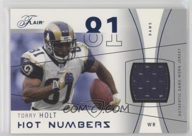 2004 Flair - Hot Numbers - Blue Materials #HN-TH - Torry Holt /200