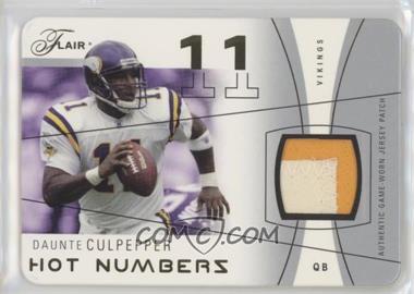 2004 Flair - Hot Numbers - Gold Die-Cut Patch #HN-DC - Daunte Culpepper /25